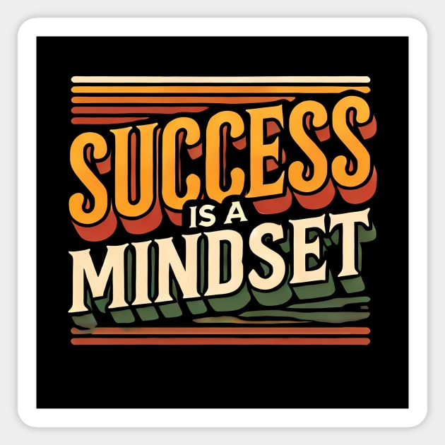 Success is a Mindset, Motivational Quote Sticker by logiamerch